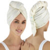 Hair RePear Ultimate T-Shirt Hair Towel - Serviette Anti-Frisottis En Coton Absorbant - Noir